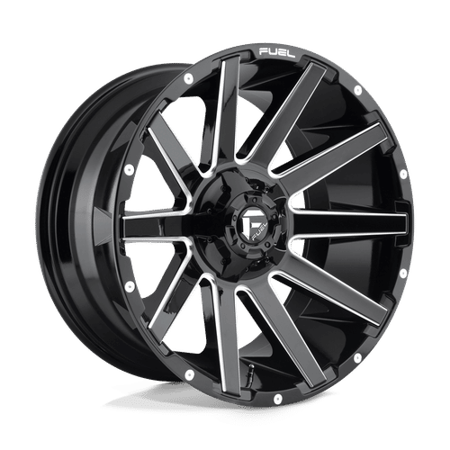 Fuel D615 GLOSS BLACK MILLED 22x12 5x114.3/5x127 Wheels | Offset: -44 | Backspace: 4.77 | Bore: 78.1
