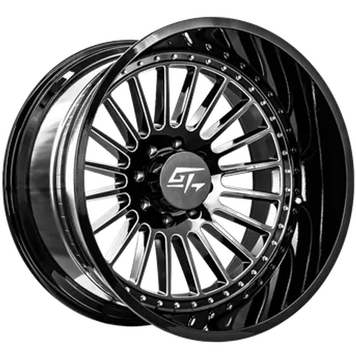 GT OFFROAD Strike Gloss Black Milled Gloss Black Milled 24x14 5x127 Wheels | Offset: -76 | Backspace: 4.5 | Bore: 87.1
