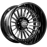 GT OFFROAD Strike Gloss Black Milled Gloss Black Milled 24x14 8x165.1 Wheels | Offset: -76 | Backspace: 4.5 | Bore: 125.2