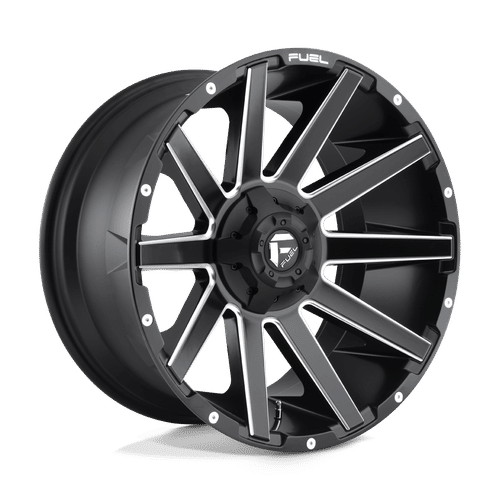 Fuel D616 MATTE BLACK MILLED 22x12 5x114.3/5x127 Wheels | Offset: -44 | Backspace: 4.77 | Bore: 78.1