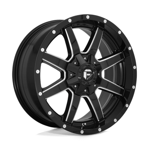 Fuel D610 GLOSS BLACK MILLED 20x12 5x139.7/5x150 Wheels | Offset: -44 | Backspace: 4.77 | Bore: 110.1